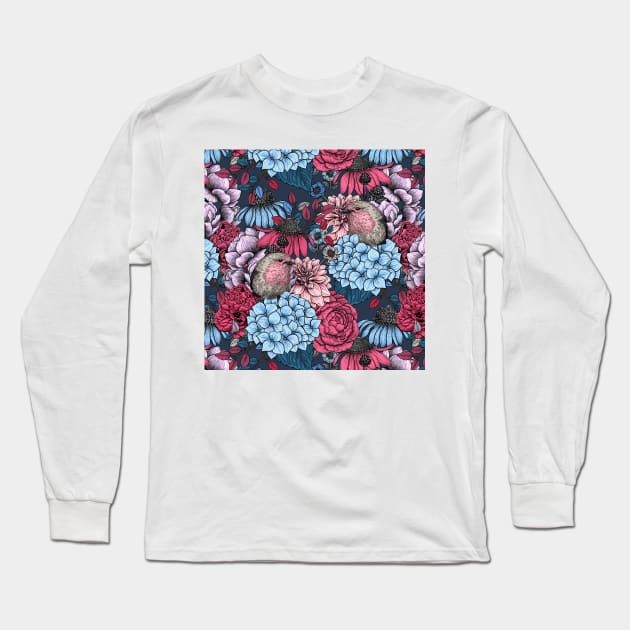 Robins in the garden 2 Long Sleeve T-Shirt by katerinamk